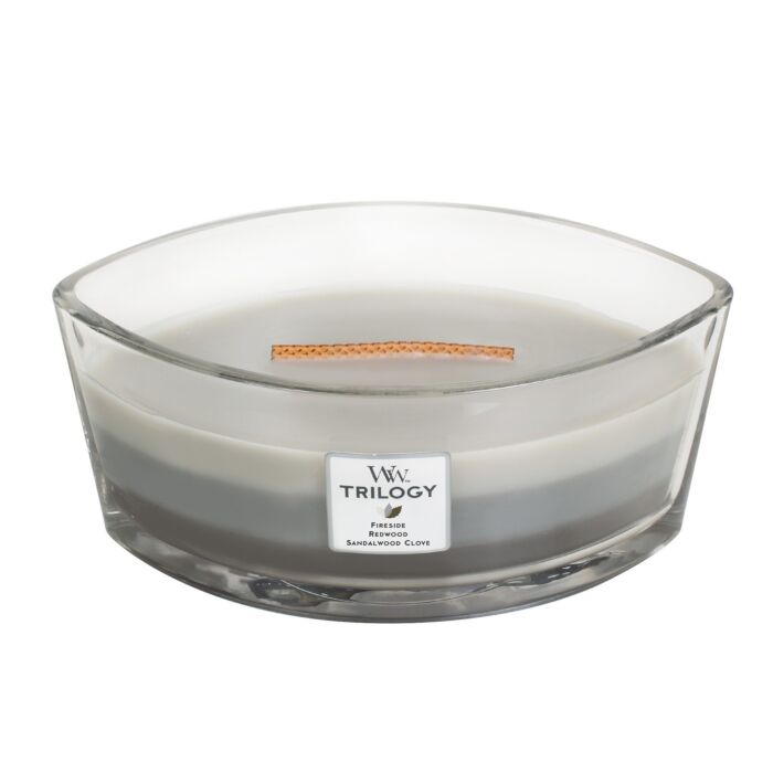 WoodWick® Hearthwick Trilogy Candle - Warm Woods-1